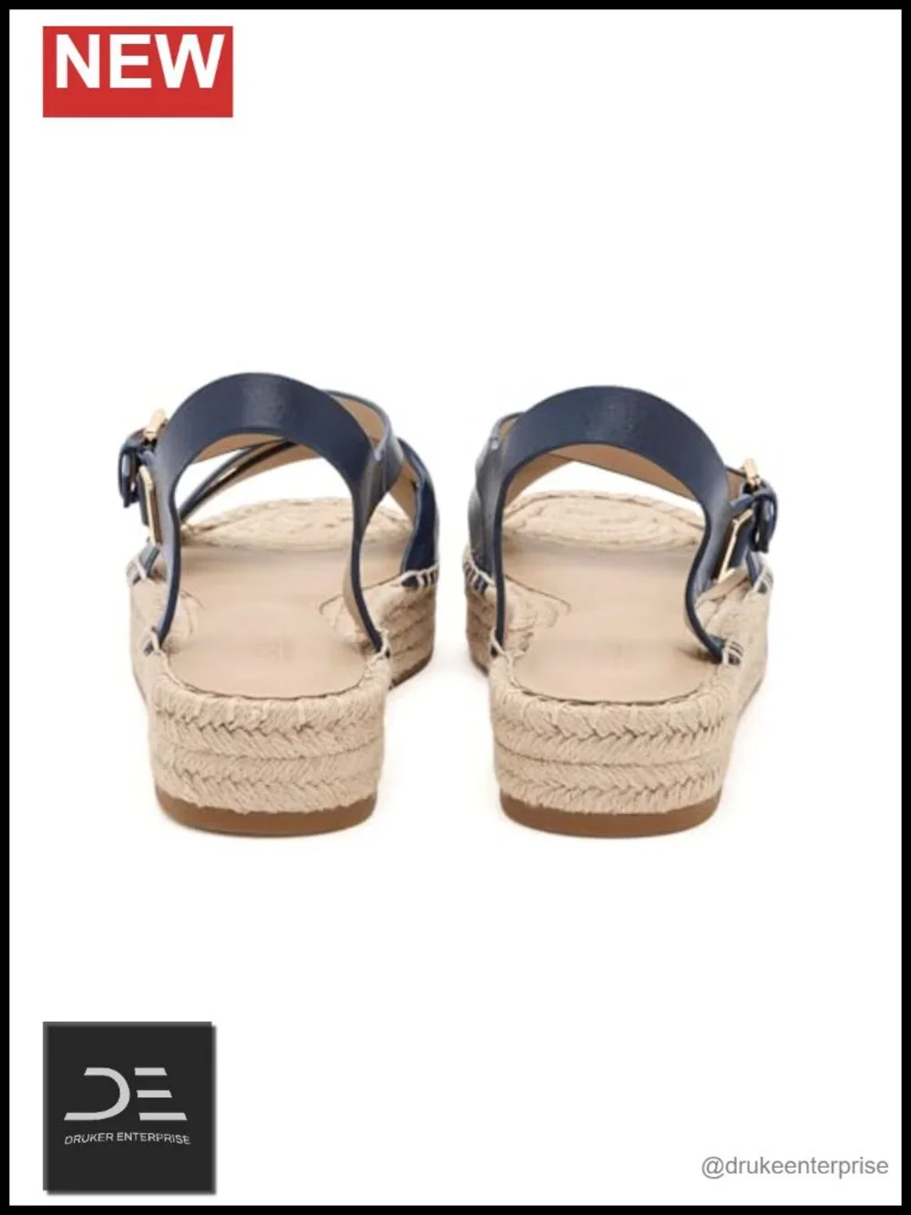 Espadrille Platform Sandals Leather Crisscross Buckle Heels